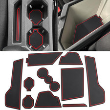 Auovo Mats for 2019-2026 Volkswagen Jetta Accessories Door Cup Holder Liner Red picture