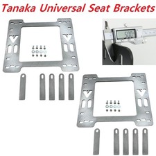 1 PAIR TANAKA HEAVY DUTY 5mm DIY UNIVERSAL RACING SEAT BRACKETS RAIL ADAPTERS picture