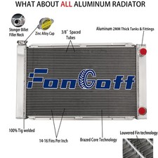 4 Row Aluminum Radiator Fit Chevy SBC 350 Double Pass: 31