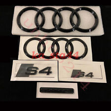 S4 Gloss Black Badges Package For Audi S4 B9 2010-2019 Full Blacked Out Pack picture
