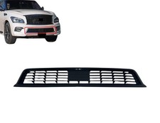 New Fits 2015-2017 Infiniti QX80 Grille Front Bumper Lower Grille Gloss Black picture