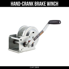CURT Hand-Crank Brake Winch 1,500 lbs Capacity with 10.6 Inch Handle 29615 picture