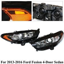 Pair Headlights For 2013-2016 Ford Fusion Driver + Passenger Side Headlamps 2pcs picture