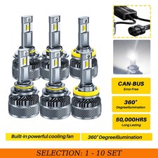 6-60 9006 9005 H11 HB3 LED Headlight Bulb Combo High Low Beam 6500K White Kit X5 picture