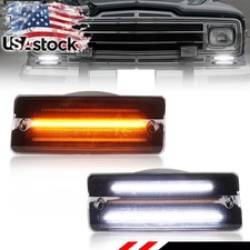 Smoked LED Front Parking Signal Lights For 76-83 Jeep Cherokee Wagoneer J10 J20 picture