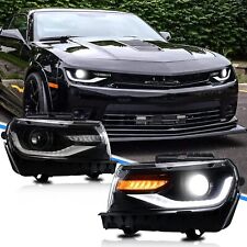 Headlights For Chevrolet Camaro 2014-2015 W/ LED DRL  Projector Head Light LH+RH picture