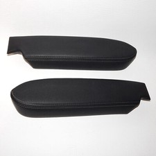2001-2006 MITSUBISHI MONTERO Front Door Armrest Left + Right Side Black Leather picture
