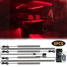 6PCS RGB LED Underglow Light Strip Under Tube Neon Lamp Bar For ATV UTV Offroad picture