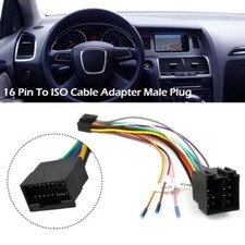 16 Pin To ISO Cable Adapter Male Plug To Female Connector Wiring For Auto Car picture
