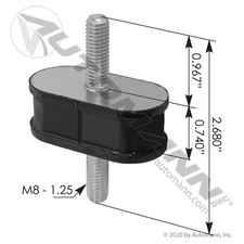 Isolator Air Cleaner Front Freightliner – Compatible with OEM 0335804000 sc picture