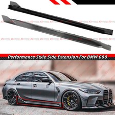FOR 21-26 BMW G80 M3 MP STYLE REAL CARBON FIBER SIDE SKIRT EXTENSION REPLACEMENT picture