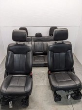 11-14 FORD F150 PICKUP COMPLETE SEAT SET FRONT REAR BLACK LEATHER 1116107 picture