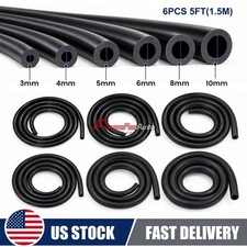 6PCS 3/4/5/6/8/10mm Car Automotive Silicone Vacuum Hose line Tubing Kit (5 FEET) picture
