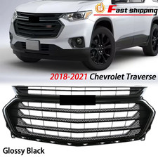 2018 2019 2020 2021 Chevy Chevrolet Traverse Upper Grille Glossy Black Grill picture