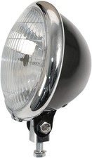 Emgo 5-3/4in. Bates Headlight - Black/Chrome H4 picture