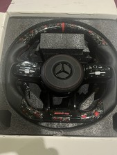 Mercedes-Benz Amg C43 Amg Steering Wheel Black Carbon Fiber With Red Design New picture