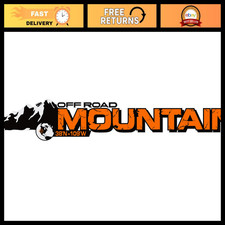 2x Orange Off-Road Mountain Hood Decal for Jeep Wrangler - Full Color, Rock Font picture