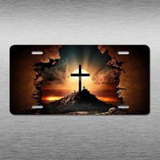 Jesus Christian Cross Christ Vehicle License Plate Front Auto Tag NOVELTY picture
