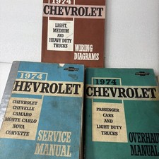 1974 Chevrolet GM Factory Service Overhaul Wiring Manuals Lot ST329 ST333 ST352 picture