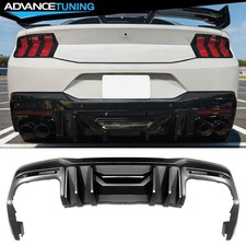For 24-26 Ford Mustang Competition Style PP Rear Bumper Lip Diffuser Gloss Black picture