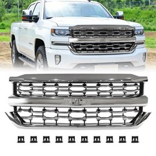 Fit Chevrolet Silverado 1500 LTZ 2016-2018 Chrome Front Bumper Grille Assembly picture
