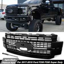 For 2017-2019 Ford F250 F350 Super Duty Platinum Style Grill Agate Black Grille picture