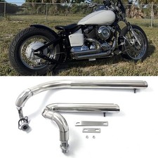Shortshots Staggered Exhaust Pipes For Yamaha V star 650 XVS650 Dragstar 650 400 picture