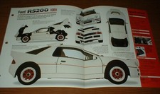 1986 FORD RS200 SPEC SHEET BROCHURE INFO RS 200 84 85 86 87 88 ESCORT GROUP B picture