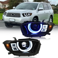 2x Full LED Headlights For Toyota Highlander 2008-2010 Head Front Lamps Assembly picture