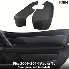Fits 2009-2014 Acura TL Leather Front Door Panel Armrest Cover Trim Black picture