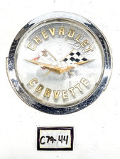 OEM 1958 - 1961 C1 Chevrolet Corvette Gold Front Rear Emblem w/Bezel C79-44 picture