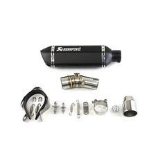 Exhaust Link Pipe Slip on Black Muffler For Kawasaki Ninja 650R EX650 2006-2011 picture