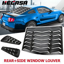 Rear&Side Window Louvers Cover For 2005-2014 Ford Mustang Sun Shade Vent Lambo picture
