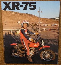 1976 Honda XR75 4-page brochure-Vintage  XR-75 OEM picture