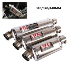 51mm Motorcycle Exhaust Tips Motorbike Long Muffler Pipe DB Killer 310/370/440mm picture