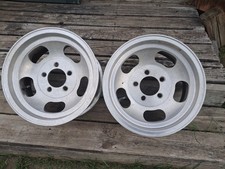 (2) 14''x 7'' Vintage Slotted Mag Wheels 5x4.75'' Made By Rockwell International picture