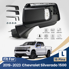 Side Mirror For 2019-2023 Chevy Silverado 1500 &Sierra W/Camera &BSD 16 Pin Left picture