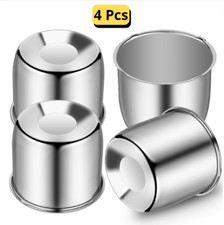 Tallew 4 Pcs 4.25 Inch Wheel Center Caps Sliver Push Through Trailer Center Caps picture
