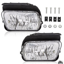For 03-06 Chevy Silverado 1500/2500/3500 Clear Driving Fog Lights w/Bulbs Pair picture