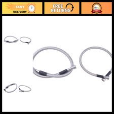 2Pcs Stainless Steel Fuel Tank Hoses for 2001-2010 Chevy GMC 2500HD 3500HD 6.6L picture
