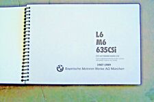 1988 1989 1987 bmw M6 635csi  L6 owners manual new factory reprint handbook e24 picture
