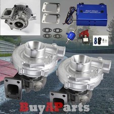 Upgrade Racing T3/t4 Twin Turbocharger + Blue Dual Stage 30PSI Boost Controller picture