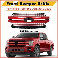 For 2018-2020 Ford F150 XL XLT Lariat Style Front Bumper Grille Rapid Red Grill picture