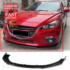 For Mazda 3 Alexa 2014-2018 3Pcs Carbon Fiber Front Bumper Lip Splitter Spoiler picture