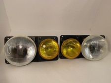 NOS ORIGINAL Carello Fiat 131 Racing Complete Headlight Set Assembly Amber+Clear picture