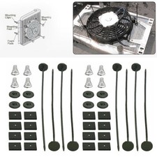 2-Pack Universal Electric Radiator Fan Mounting Kit w/ ZIP TIES Straps & Tabs picture
