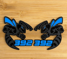 392 Hornet Badges Emblem BEE Light Blue eye /wings, 2 BADGES, Fender Aggressive picture