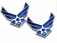 2pcs 3D Metal U.S. Air Force USAF Wings Car Trunk Emblem Badge Decal Stickers picture