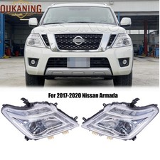 Pair For 2017-2020 Nissan Armada LED+Halogen Headlights Assembly w/DRL LH+RH picture