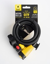 Coiled Cable Lock Bicycle Motorcycle Scooter Made in France w/bracket Auvray new picture